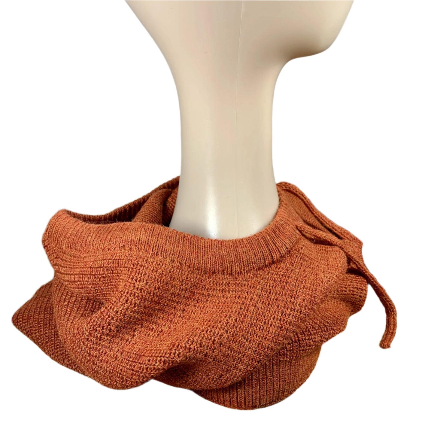 Orange 100% Baby Alpaca Balaclava