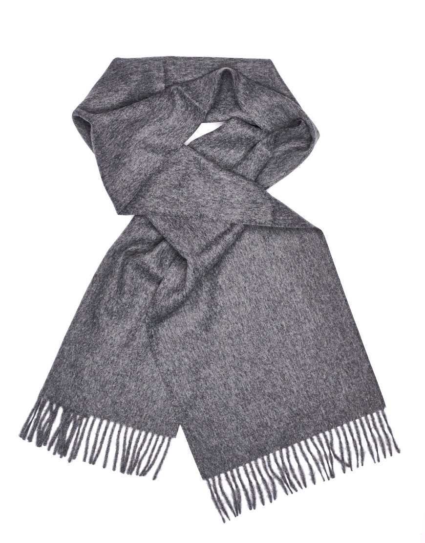 Gray Baby Alpaca Scarf