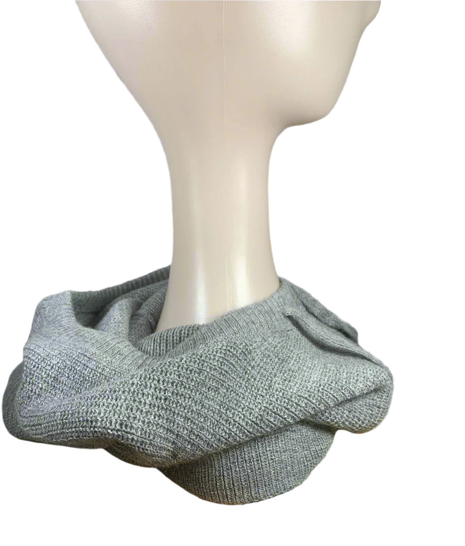 Light Gray 100% Baby Alpaca Balaclava