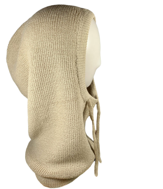 Beige 100% Baby Alpaca Balaclava