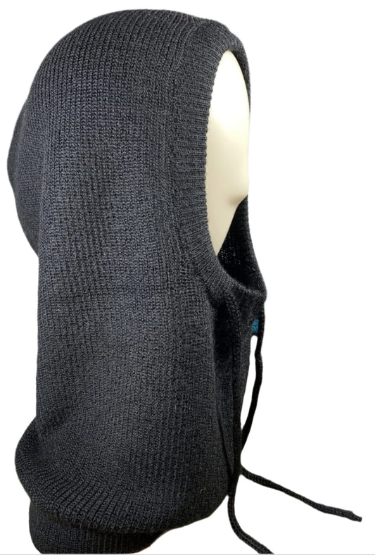 Black 100% Baby Alpaca Balaclava