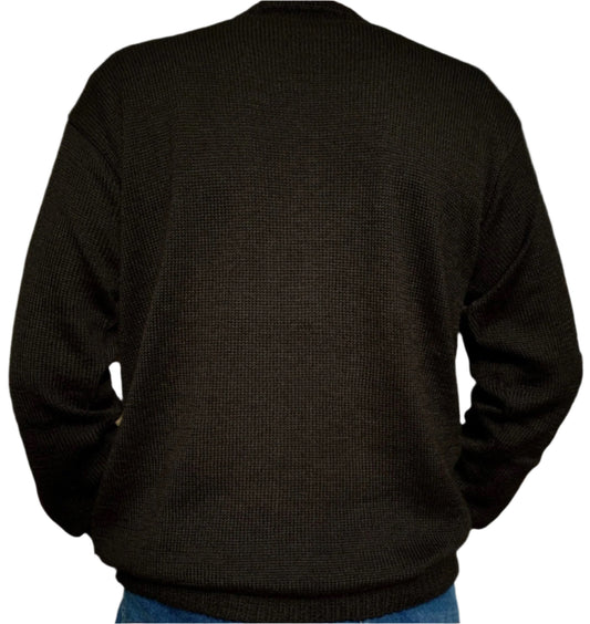 Black Baby Alpaca Round Neck Jumper