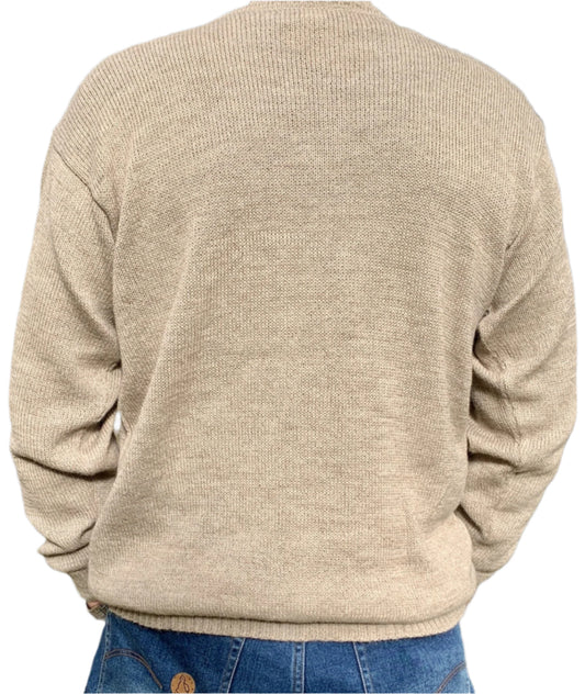 Beige Baby Alpaca Round Neck Jumper