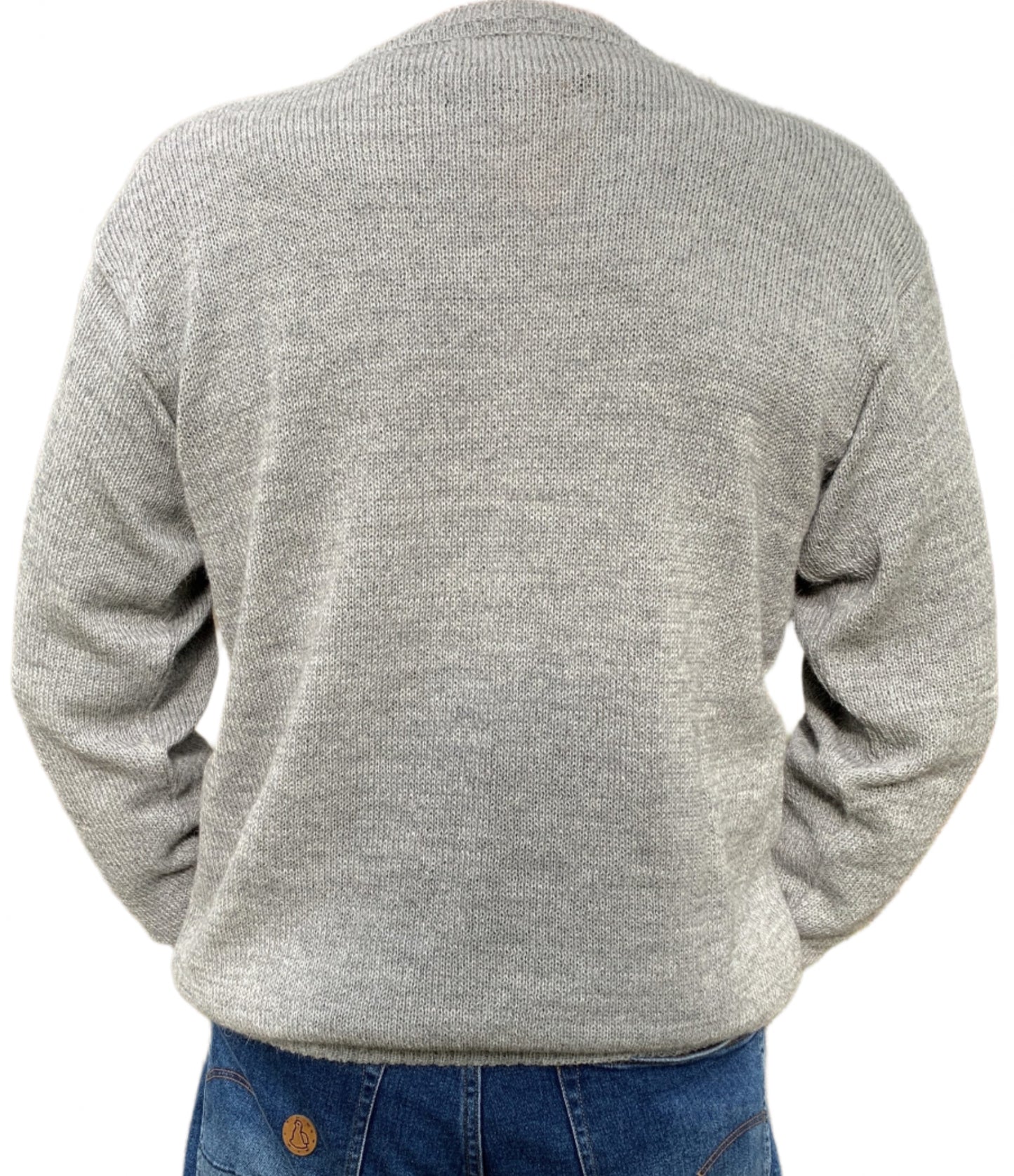 Light Gray Baby Alpaca Round Neck Jumper