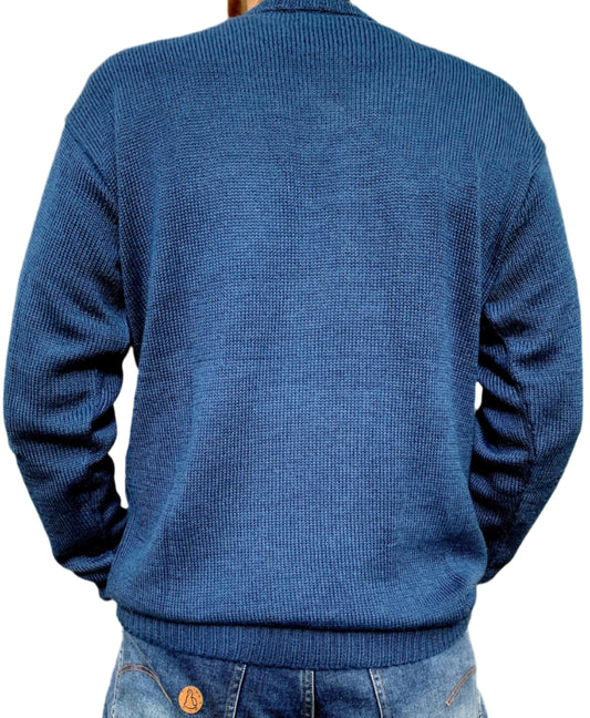 Cobalt Blue Baby Alpaca Round Neck Jumper