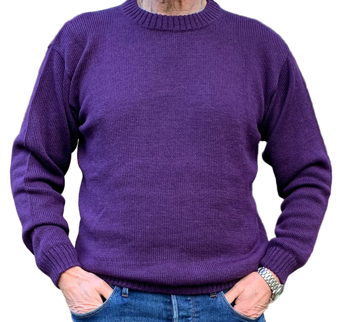 Purple Baby Alpaca Round Neck Jumper