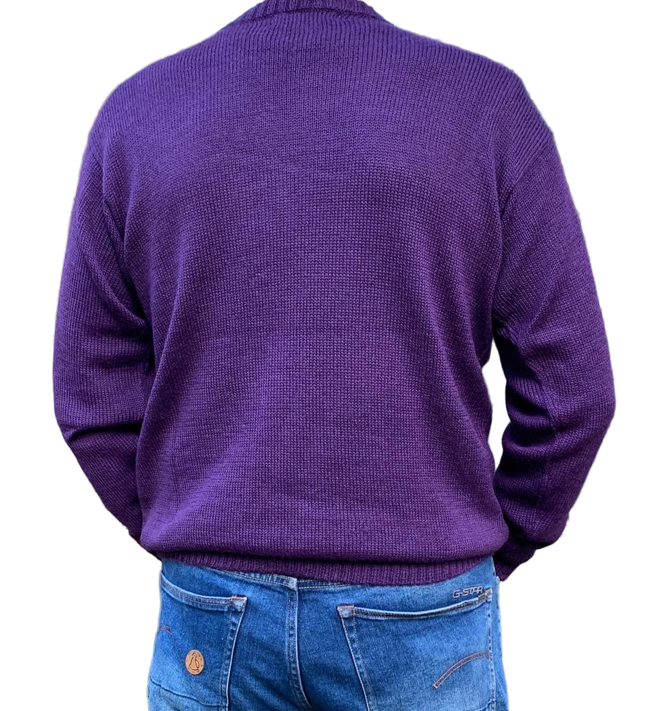 Purple Baby Alpaca Round Neck Jumper
