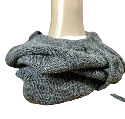 Dark Gray 100% Baby Alpaca Balaclava