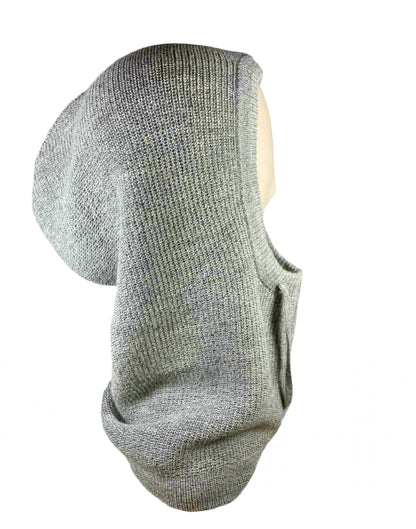 Light Gray 100% Baby Alpaca Balaclava