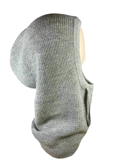 Light Gray 100% Baby Alpaca Balaclava