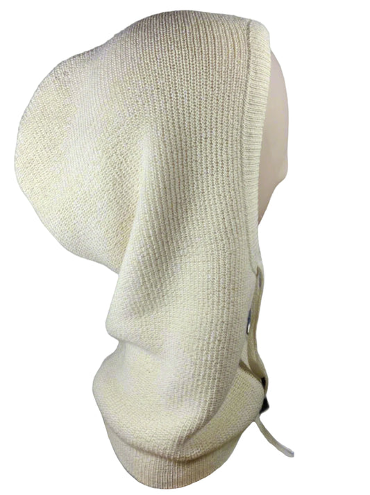 White 100% Baby Alpaca Balaclava