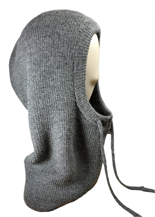 Dark Gray 100% Baby Alpaca Balaclava
