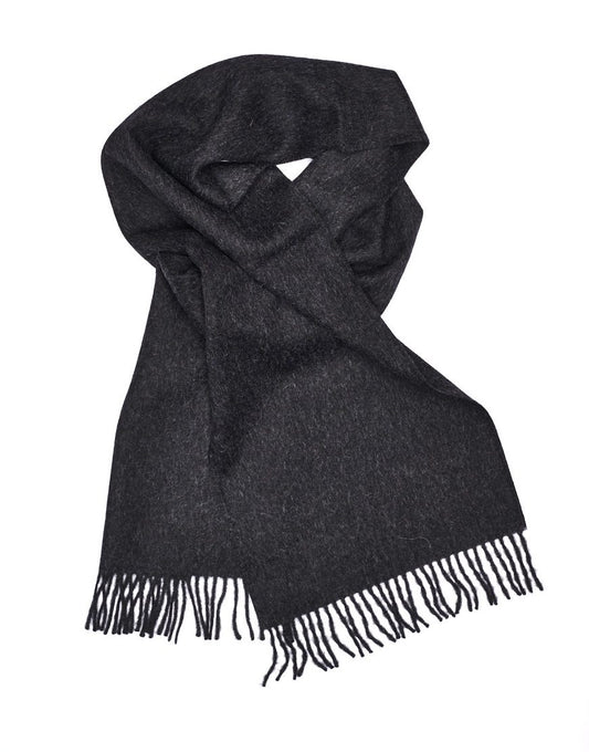 Gray Charcoal Baby Alpaca Scarf