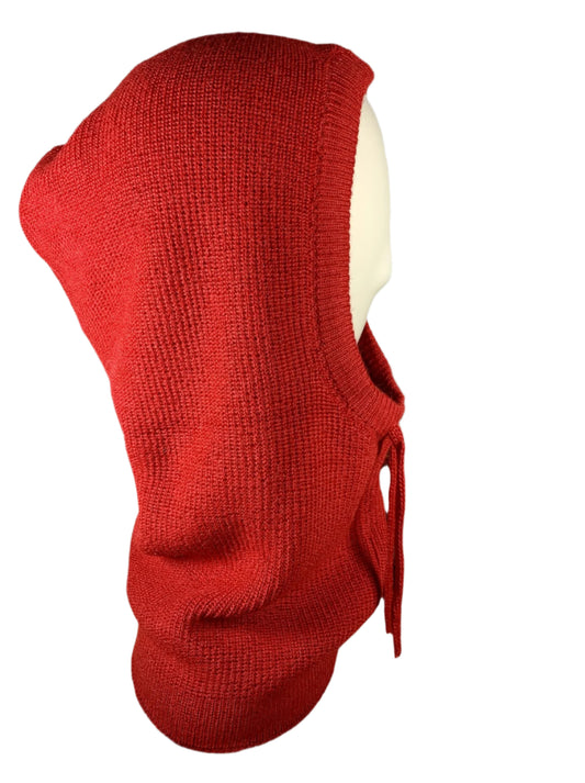 Red 100% Baby Alpaca Balaclava