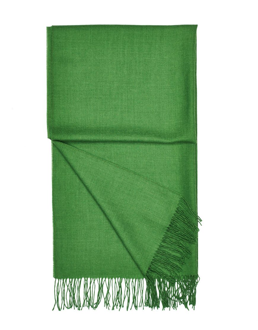 Green Baby Alpaca Shawl