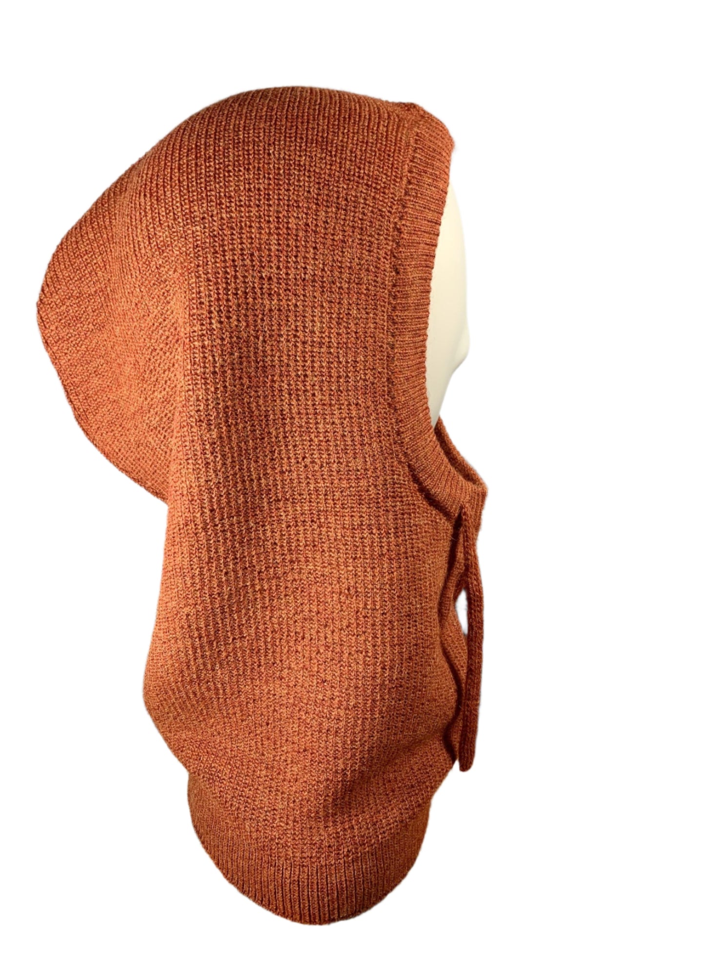 Orange 100% Baby Alpaca Balaclava
