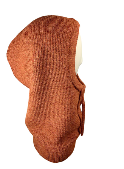 Orange 100% Baby Alpaca Balaclava