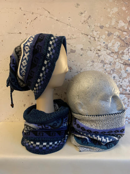 Reversible Alpaca Neck/Hat Inka Patterns