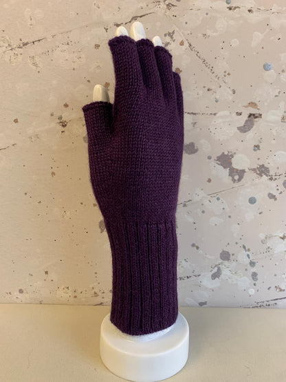 Full Color Baby Alpaca Half Finger Gloves