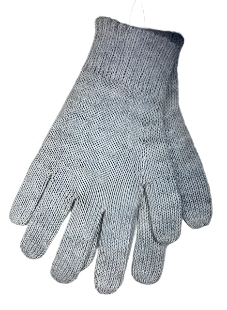 Light Grey 100% Alpaca Gloves Full Fingers
