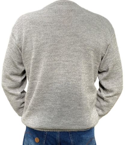 Light Gray Baby Alpaca Round Neck Jumper