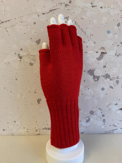 Full Color Baby Alpaca Half Finger Gloves