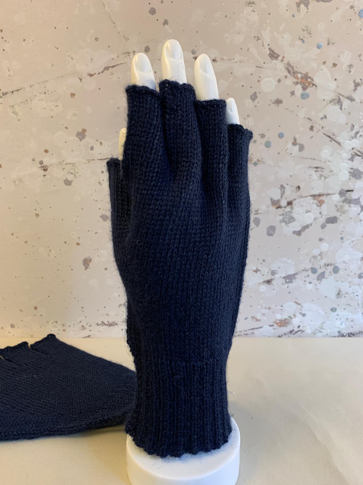 Baby Alpaca Short Wristband Half finger Gloves