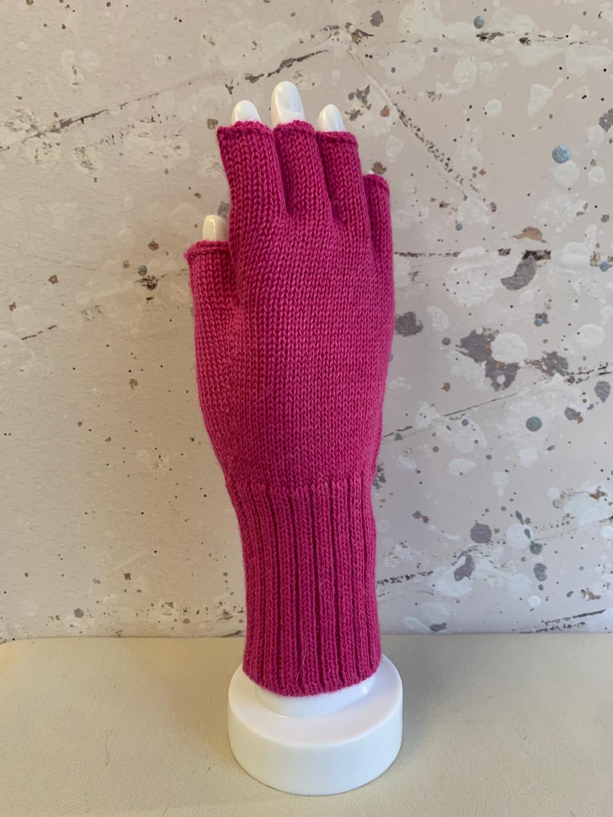 Full Color Baby Alpaca Half Finger Gloves