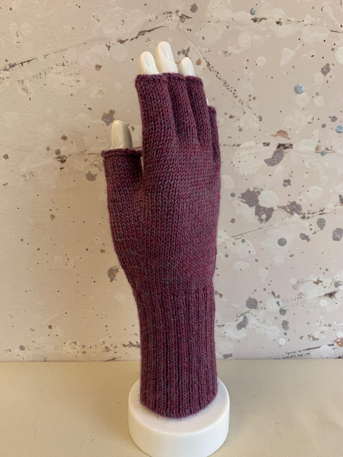 Full Color Baby Alpaca Half Finger Gloves
