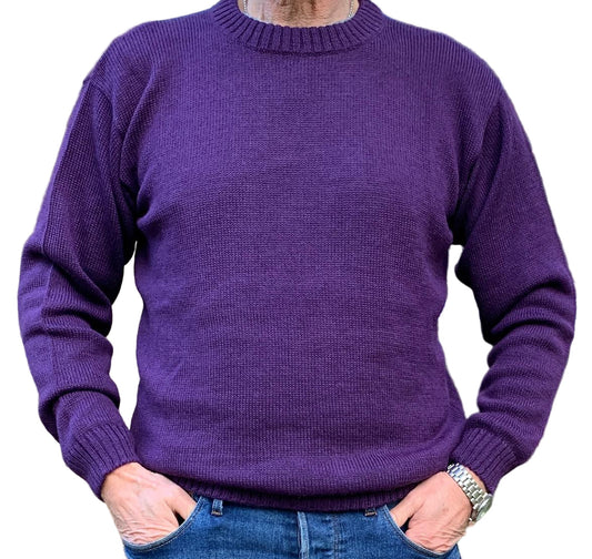 Purple Baby Alpaca Round Neck Jumper