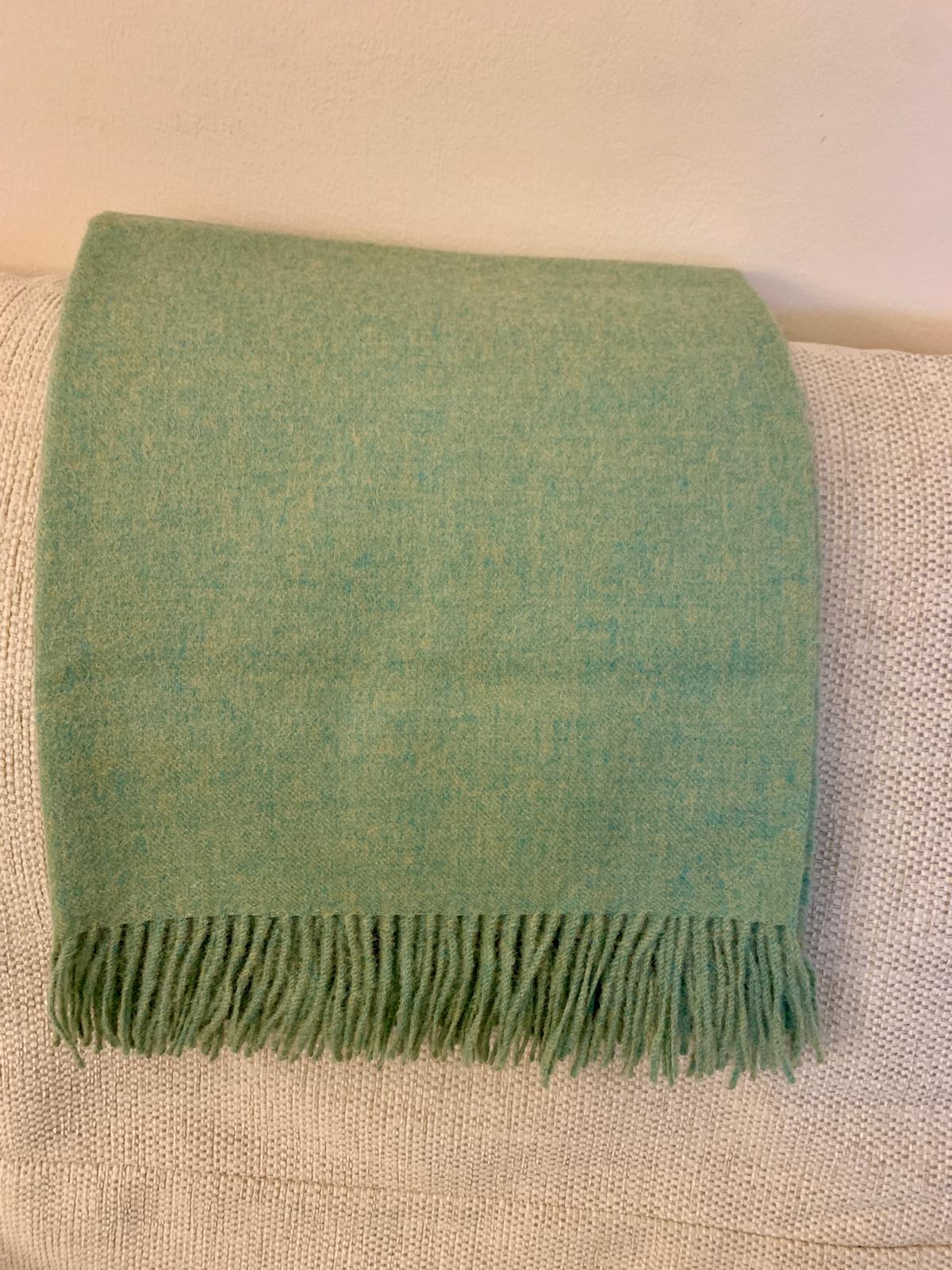 Light Green Baby Alpaca Blanket/Throw
