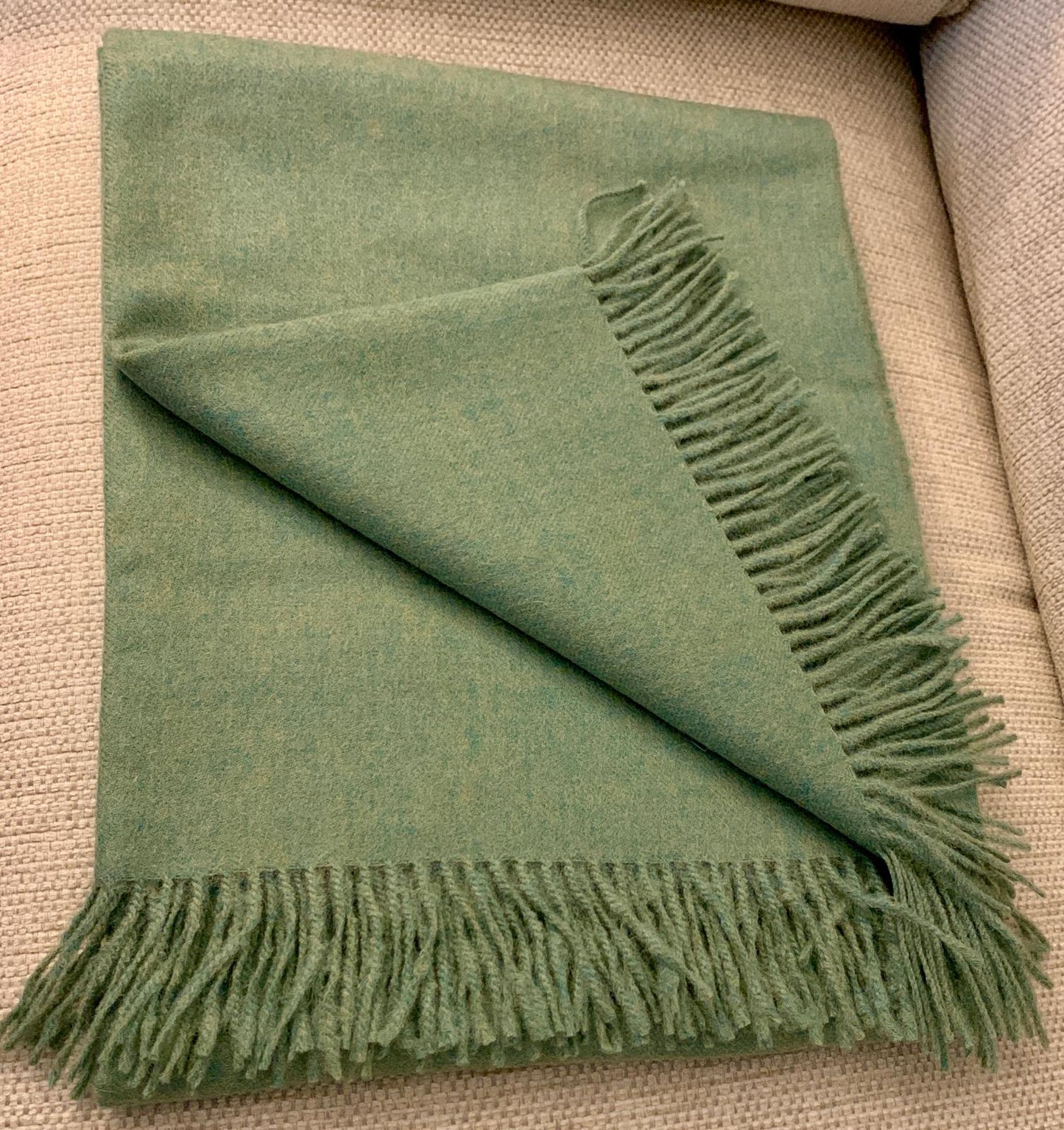 Light Green Baby Alpaca Blanket/Throw