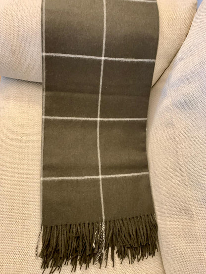 Dark Green Baby Alpaca Blanket/Throw