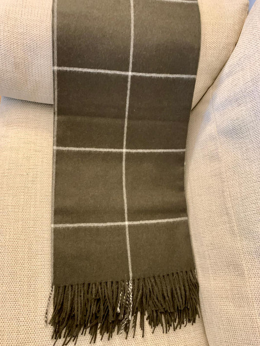 Dark Green Baby Alpaca Blanket/Throw